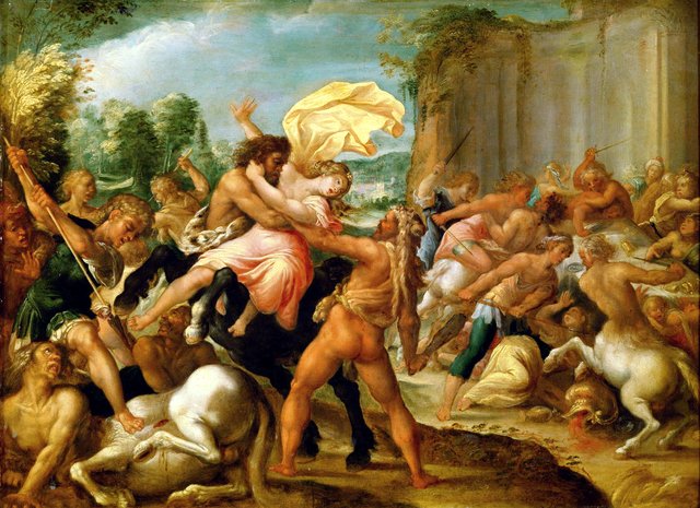 Herkules, Dejanira und der Kentaur Eurytion by Hans Rottenhammer