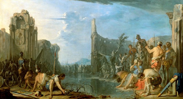 Gideon Checks His Army by Johann Heinrich Schönfeld