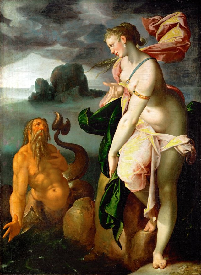 Glaucus   and  Scylla by Bartholomeus Spranger