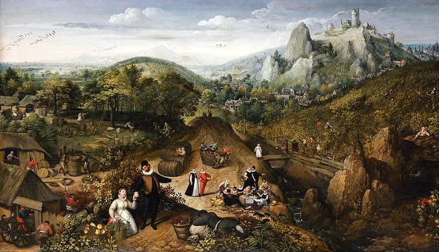 Autumn landscape (October) by Lucas van Valckenborch