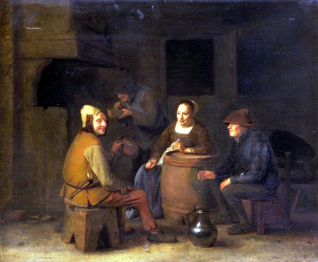 Rauchende Bauern by Pieter Hermansz Verelst