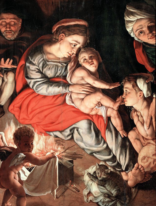 Holy Family at the fire by Jan Cornelisz Vermeyen