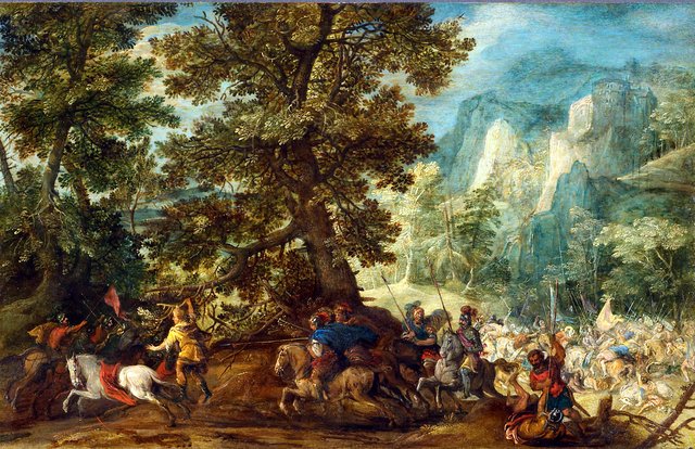 Absaloms death (2 Samuel 18: 9-15) by David Vinckboons