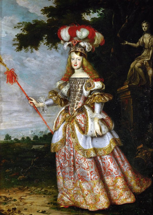 Infanta Margaret Theresa (1651-1673), Empress, in theater dress by Jan Thomas van Ieperen