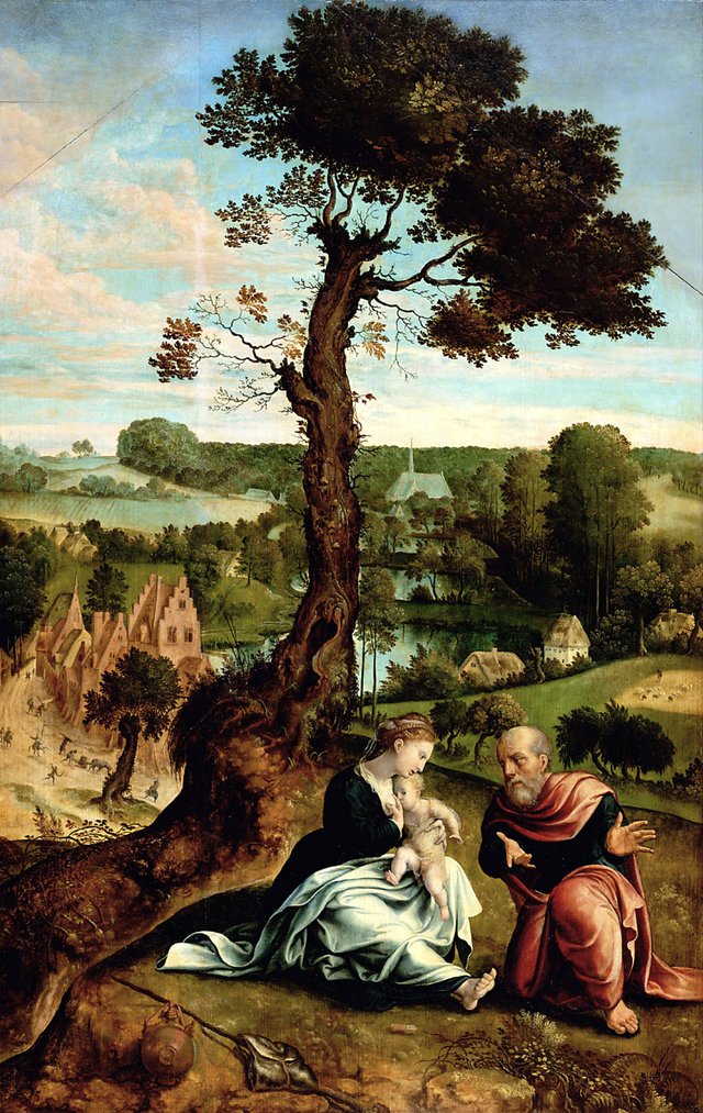 Rest on the Flight into Egypt by Pieter Coecke van Aelst