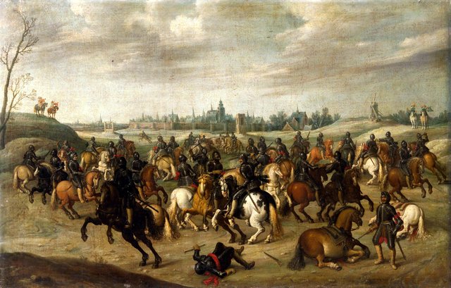 Reitergefecht vor Hertogenbosch by Joost Cornelisz Droochsloot