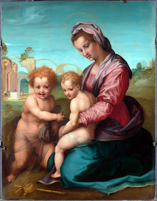 Madonna and Child with John the Baptist by Franciabigio