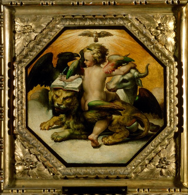Evangelist symbols by Giulio Romano