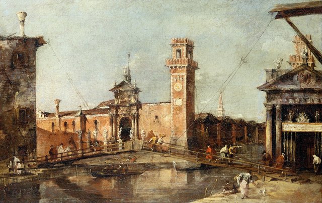 The Entrance to the Arsenal in Venice by Francesco Guardi