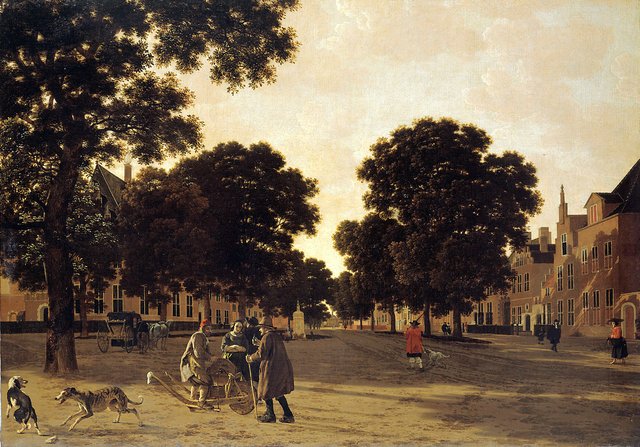 Gezicht op de Kneuterdijk te Den Haag gezien naar het Buitenhof by Joris van der Haagen