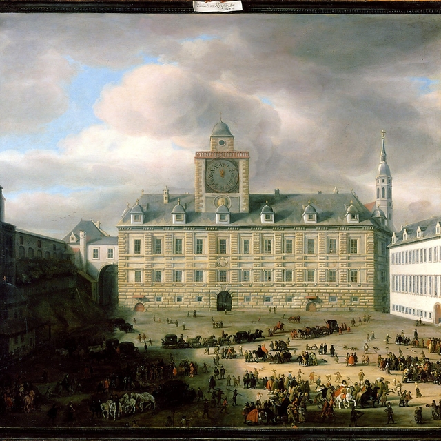 View of the Hofburg in Vienna by Samuel van Hoogstraten