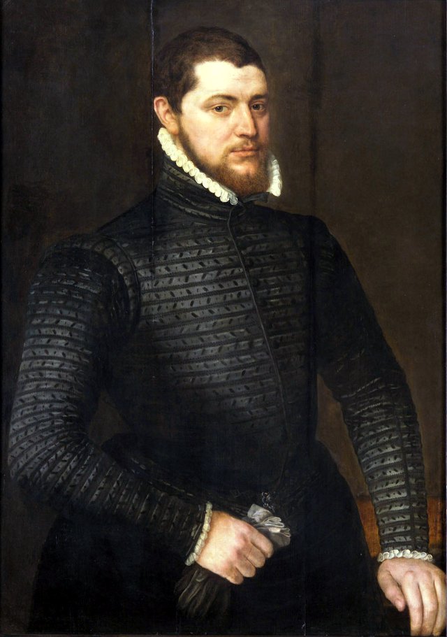 Portrait of a man by Adriaen Thomasz. Key