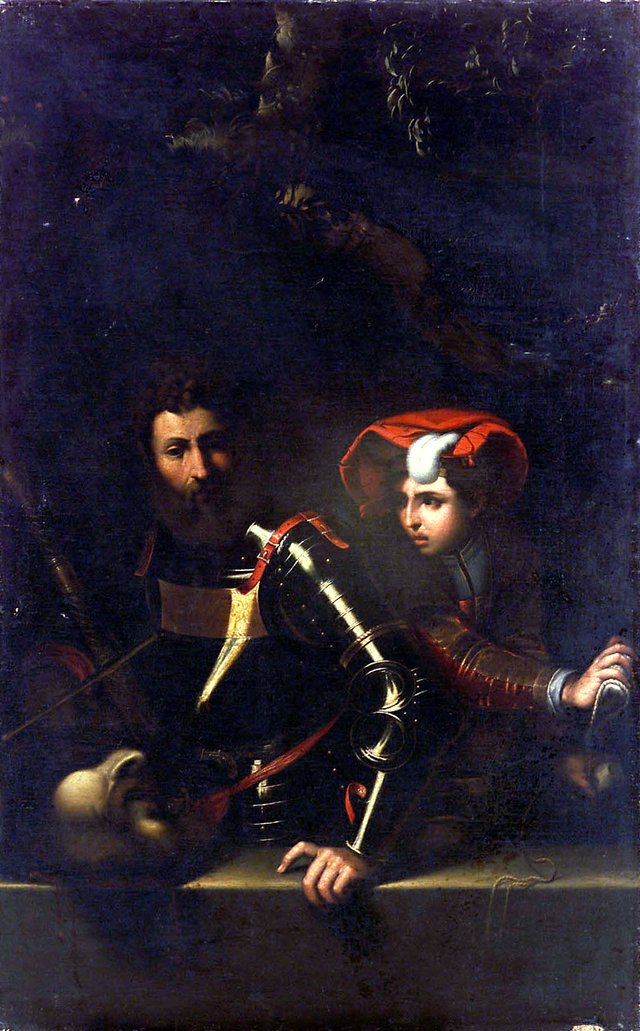 Saul und David mit dem Haupt des Goliath by Pietro della Vecchia