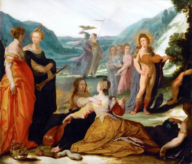 Apollo and the Muses by Bartholomeus Spranger