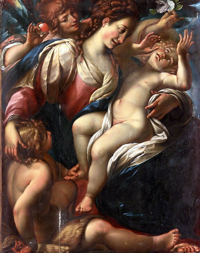 Madonna and Child with St. John and an Angel by Giulio Cesare Procaccini