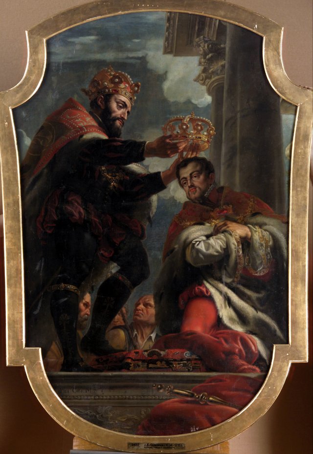 Charles V crowns Philip II by Jan Erasmus Quellinus