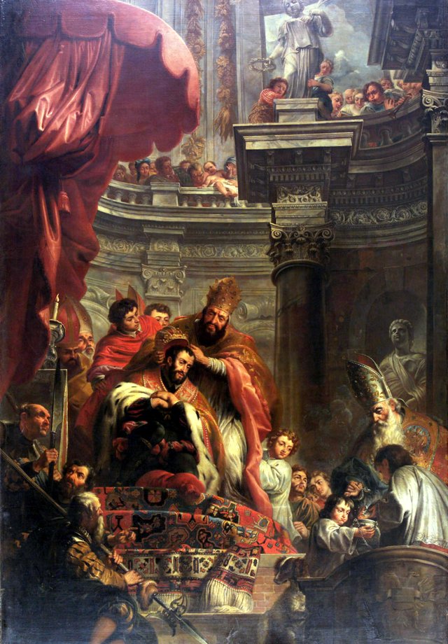 Crowning of Charles V in Bologna by Jan Erasmus Quellinus