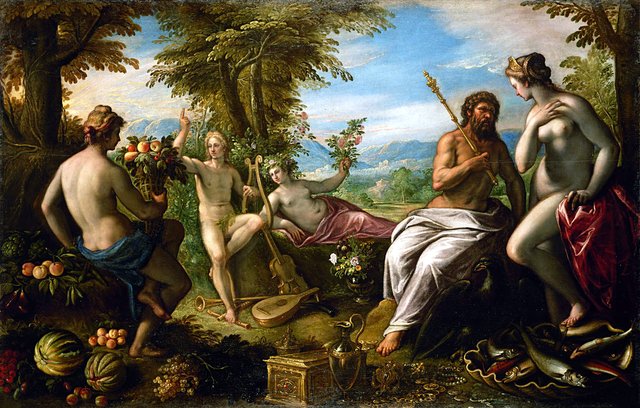 Antike Götter in einer Landschaft by Paolo Fiammingo