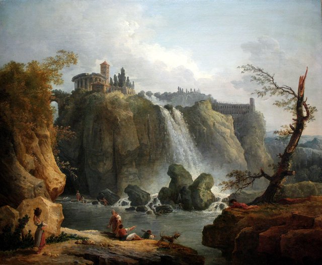Les Cascatelles de Tivoli by Hubert Robert