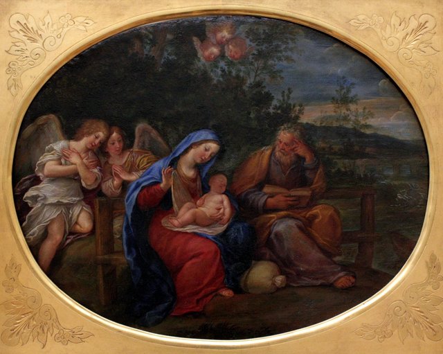 Die heilige Familie in einer Landschaft by Francesco Albani