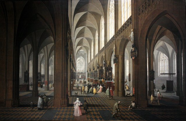 The nave of Antwerp Cathedral by Pieter Neefs the Younger