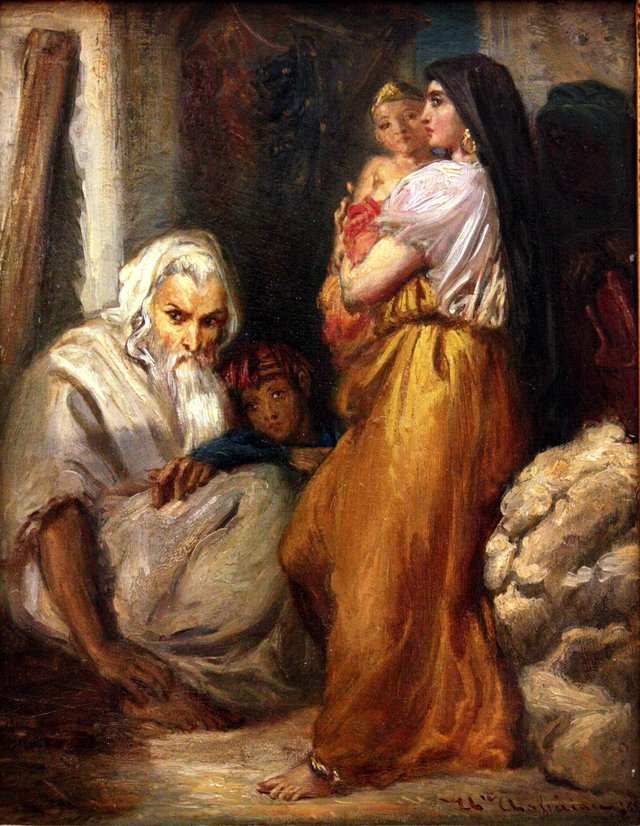 Intérieur juif à Constantine by Théodore Chassériau