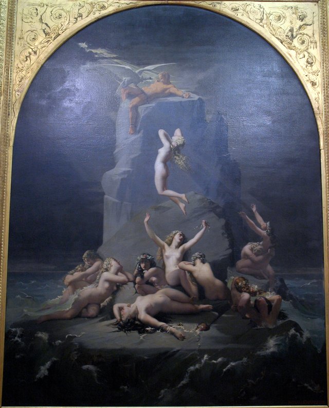 Desolation of the Oceanids at the foot of the rock where Prometheus is chained by Henri Lehmann