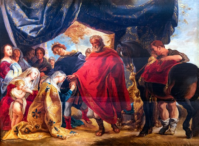 Jacob Jordaens - Famille de Darius devant Alexandre by Jacob Jordaens