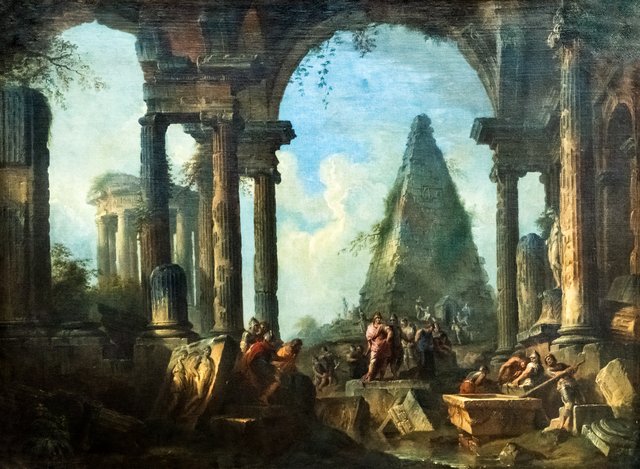 Alexander the Great at the Tomb of Achilles by Giovanni Paolo Panini