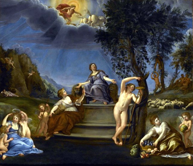 Cybele and the seasons or Allegory of the Earth by Francesco Albani