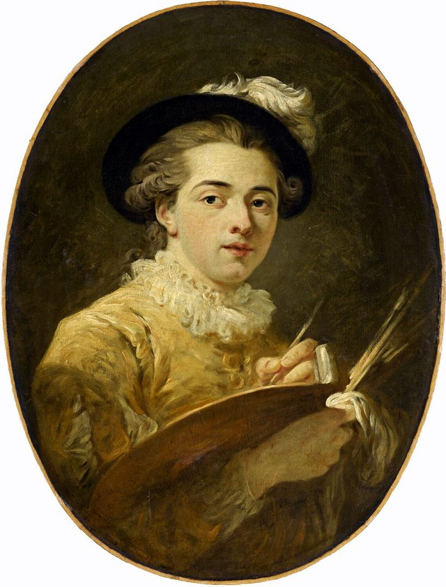 Self-portrait with palette by François-André Vincent