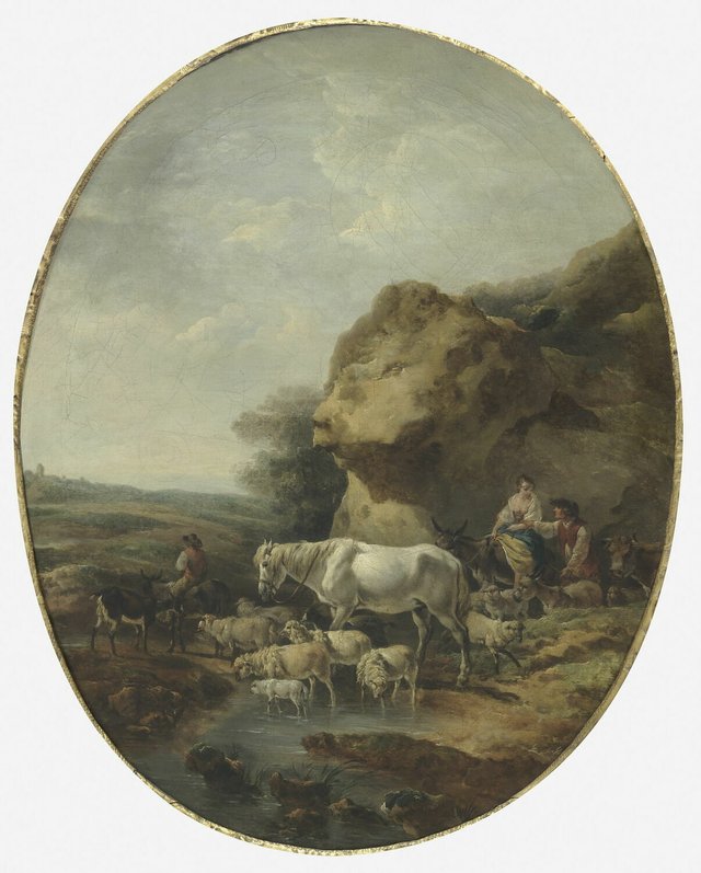 Crossing the Ford by Philip James de Loutherbourg