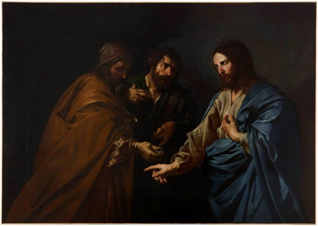 Le Tribut de César by Valentin de Boulogne