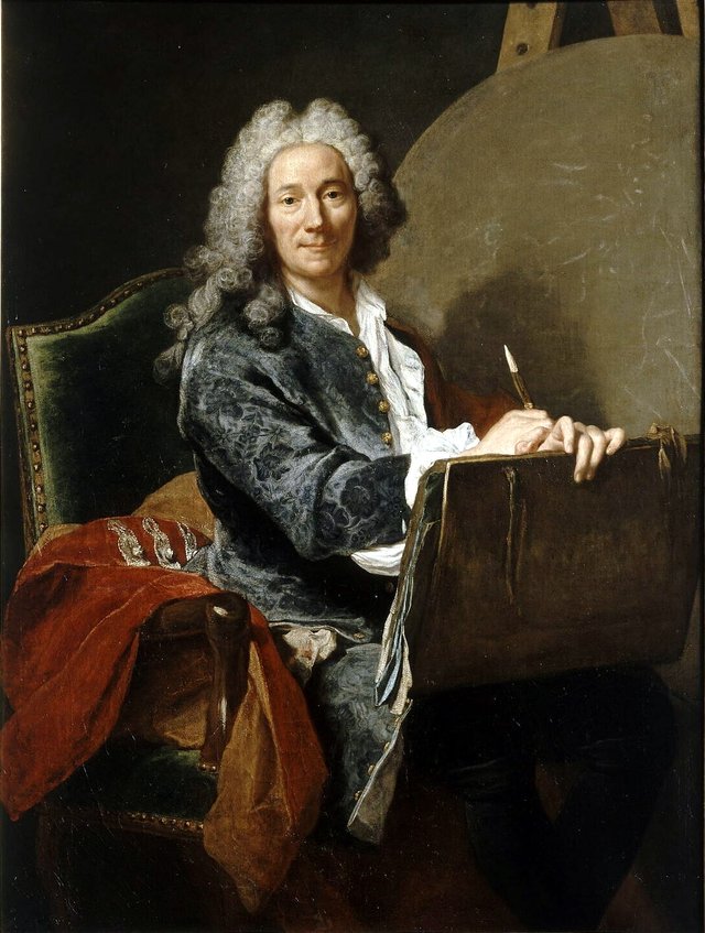 Portrait of the painter Pierre Jacqus Cazes (1676-1754) by Joseph Aved