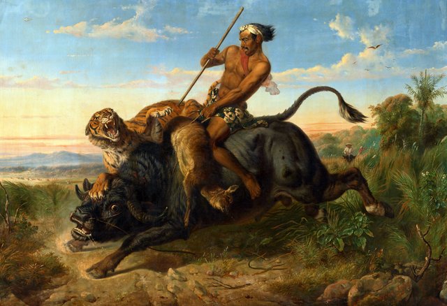 Deer hunting in Java Island by Raden Saleh