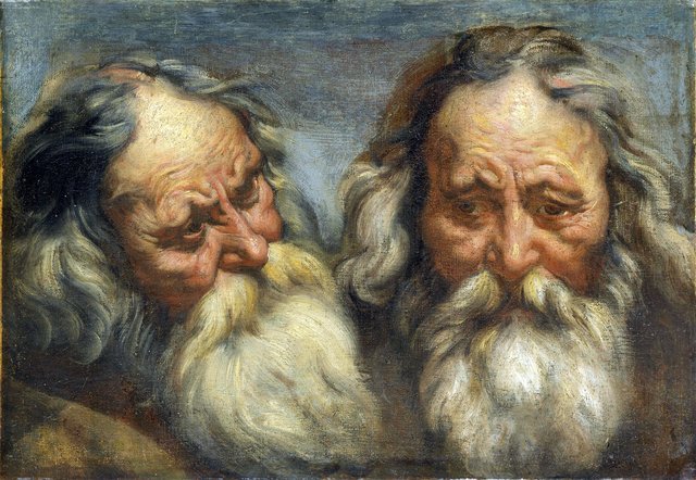 Study heads of an old man by Jacob Jordaens
