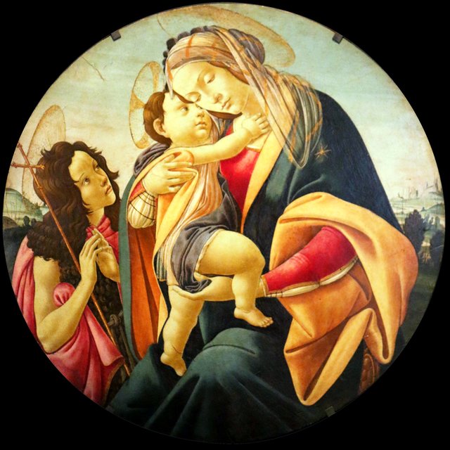 Vierge avec l'Enfant et le petit saint Jean by Sandro Botticelli