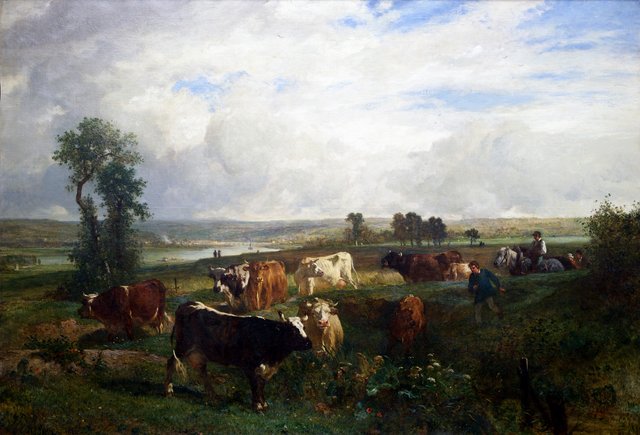 Vue prise des hauteurs de Suresnes (Hauts-de-Seine) by Constant Troyon