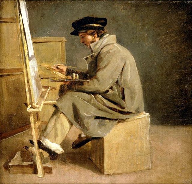 Jeune peintre à son chevalet by Théodore Géricault