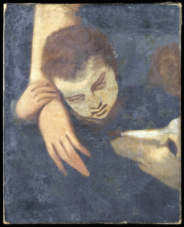 Enfant et chien by Benedetto Caliari
