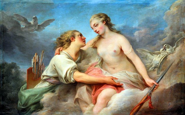 Vénus et Adonis by Clément-Louis-Marie-Anne Belle