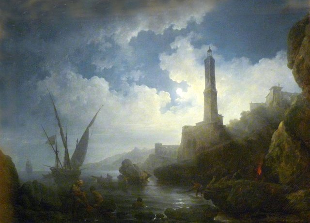 Fishermen in the Moonlight by Philip James de Loutherbourg