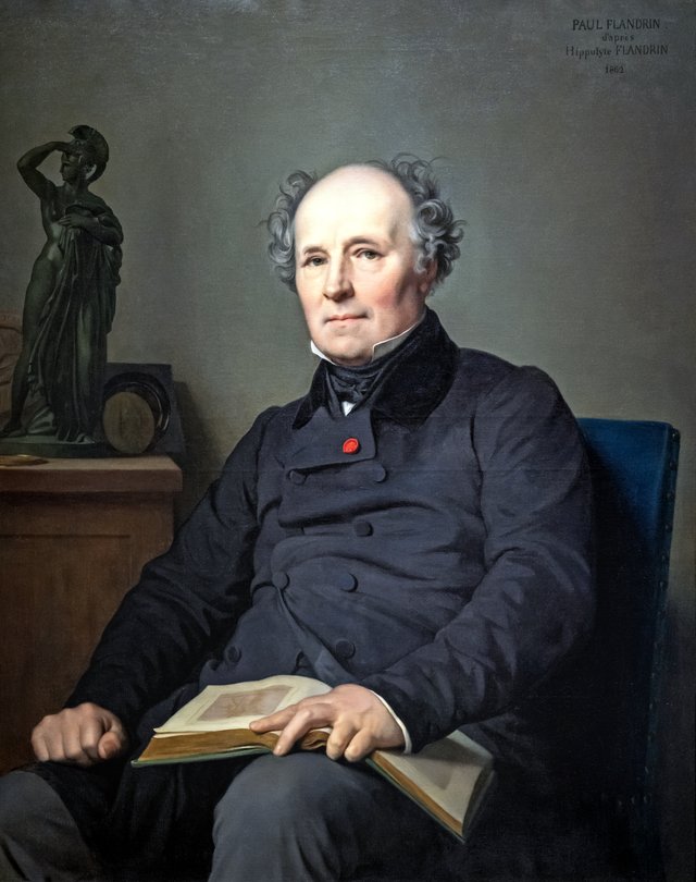 Portrait of Édouard Gatteaux (1788-1881), sculptor and medalist by Paul Flandrin