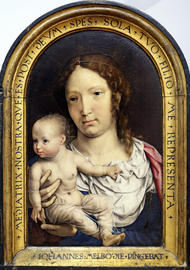 Carondelet Diptychon: Madonna mit Kind by Jan Gossaert