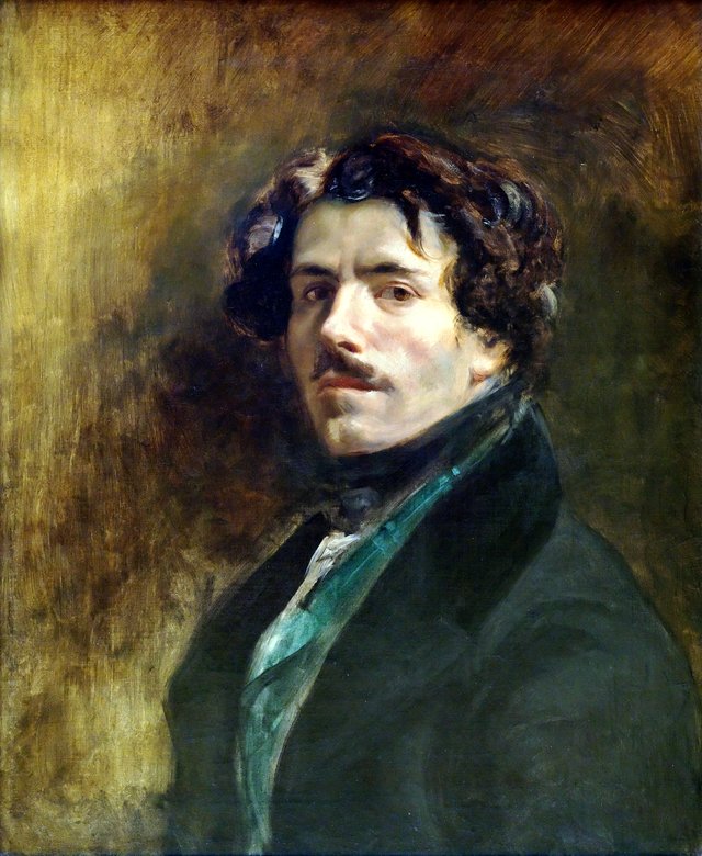 Self-portrait with Green Vest by Eugène Delacroix