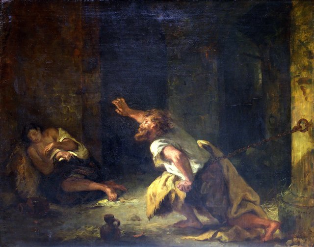 The Prisoner of Chillon by Eugène Delacroix