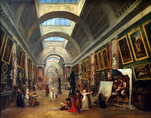 Projet d'aménagement de la Grande Galerie du Louvre, vers 1796 by Hubert Robert