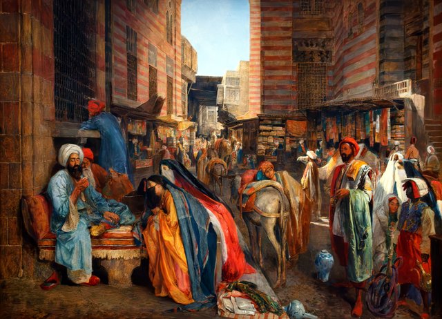 Street Scene near the El Ghouri Mosque in Cairo by John Frederick Lewis