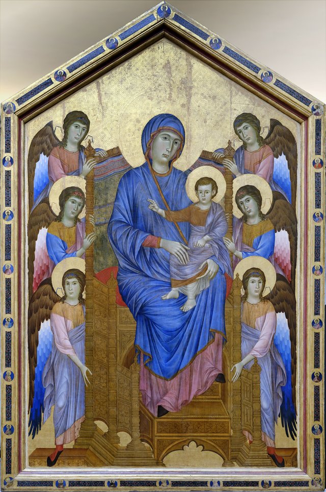The Madonna and Child in Majesty Surrounded by Angels by Cimabue