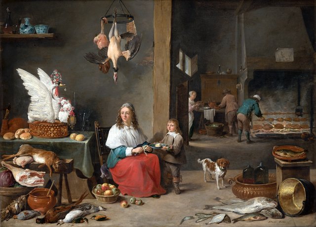 The Fat Kitchen by David Teniers the Younger